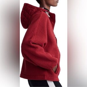 Varley Richfield Red Quilted Fleece Jacket